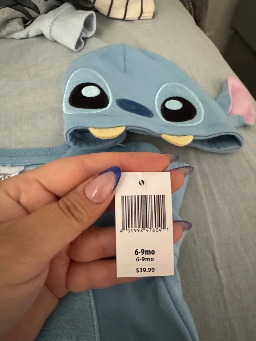 Disney Blue Stitch Baby One-Piece Footie